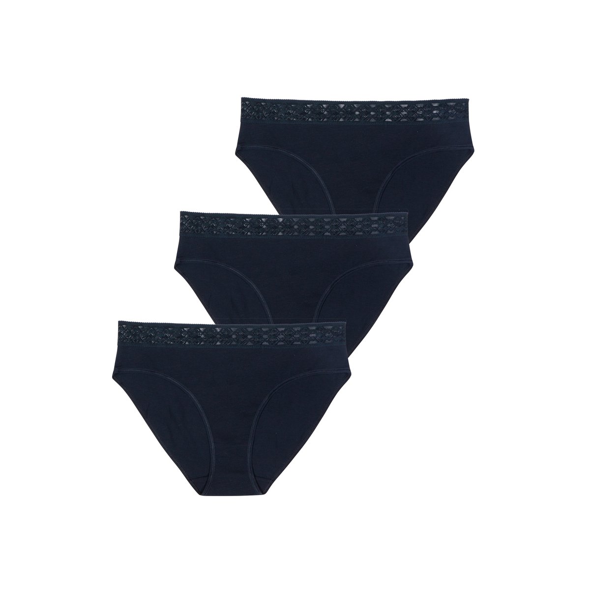 Slip, Lot de 3, TRIO DENTELLE noir, ATHENA