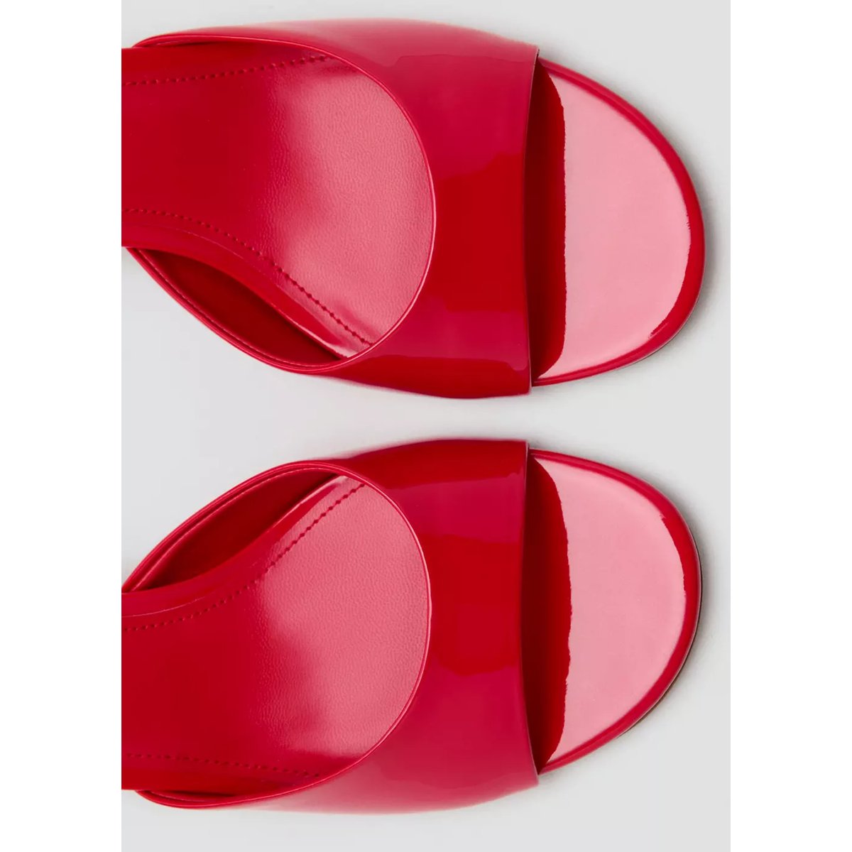 Sandales lanière talon kitten heel rouge, MANGO