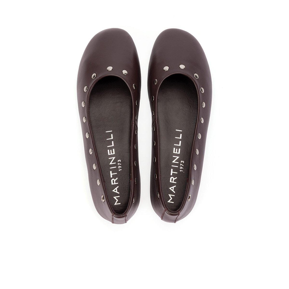 Ballerines cuir Bellucci wine, MARTINELLI
