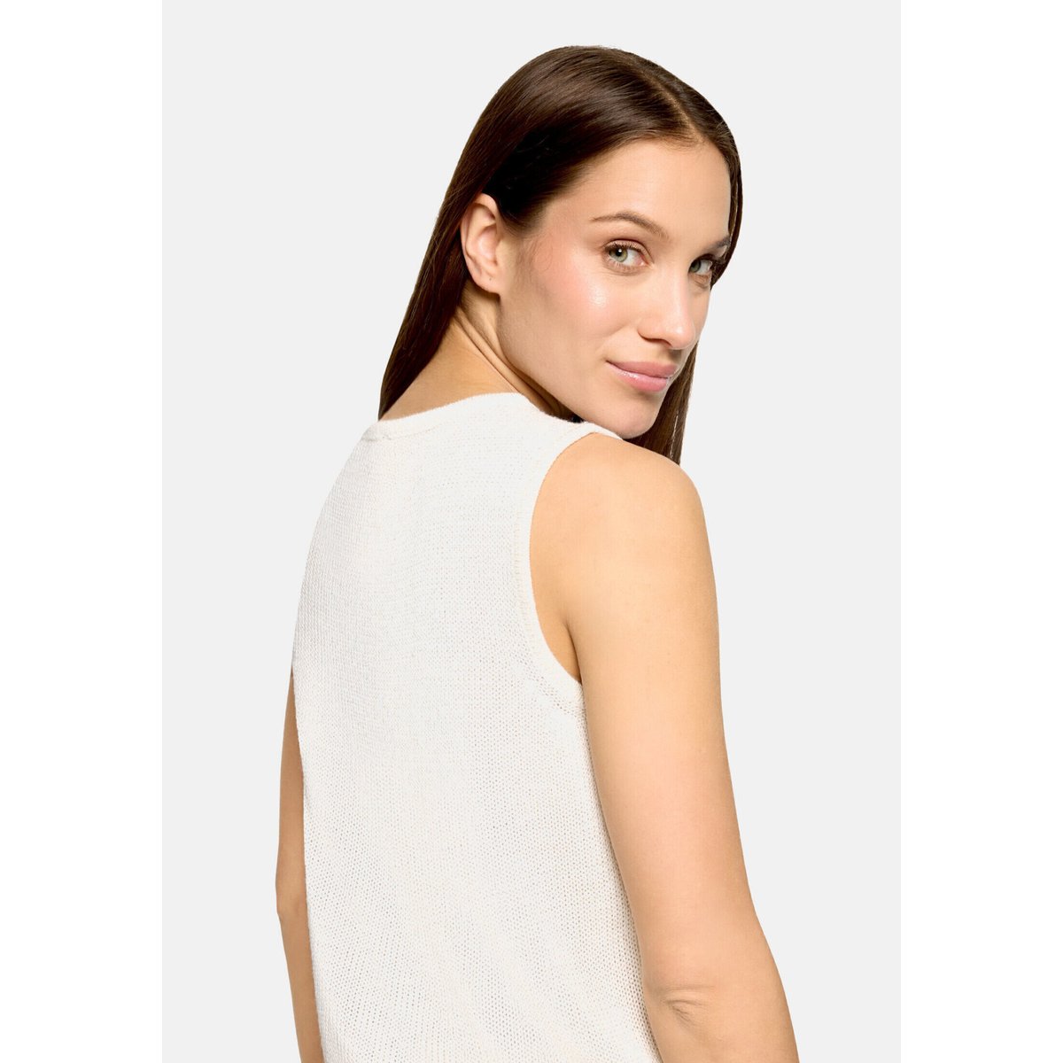 Top en maille sans manches blanc, BETTY BARCLAY