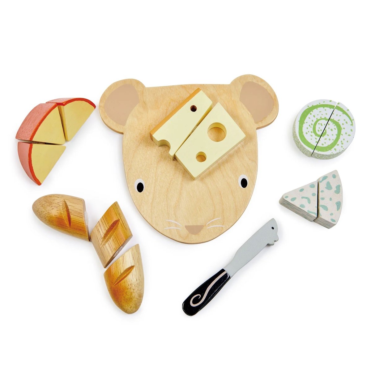 Planche à découper fromages beige, jaune, vert, TENDER LEAF TOYS