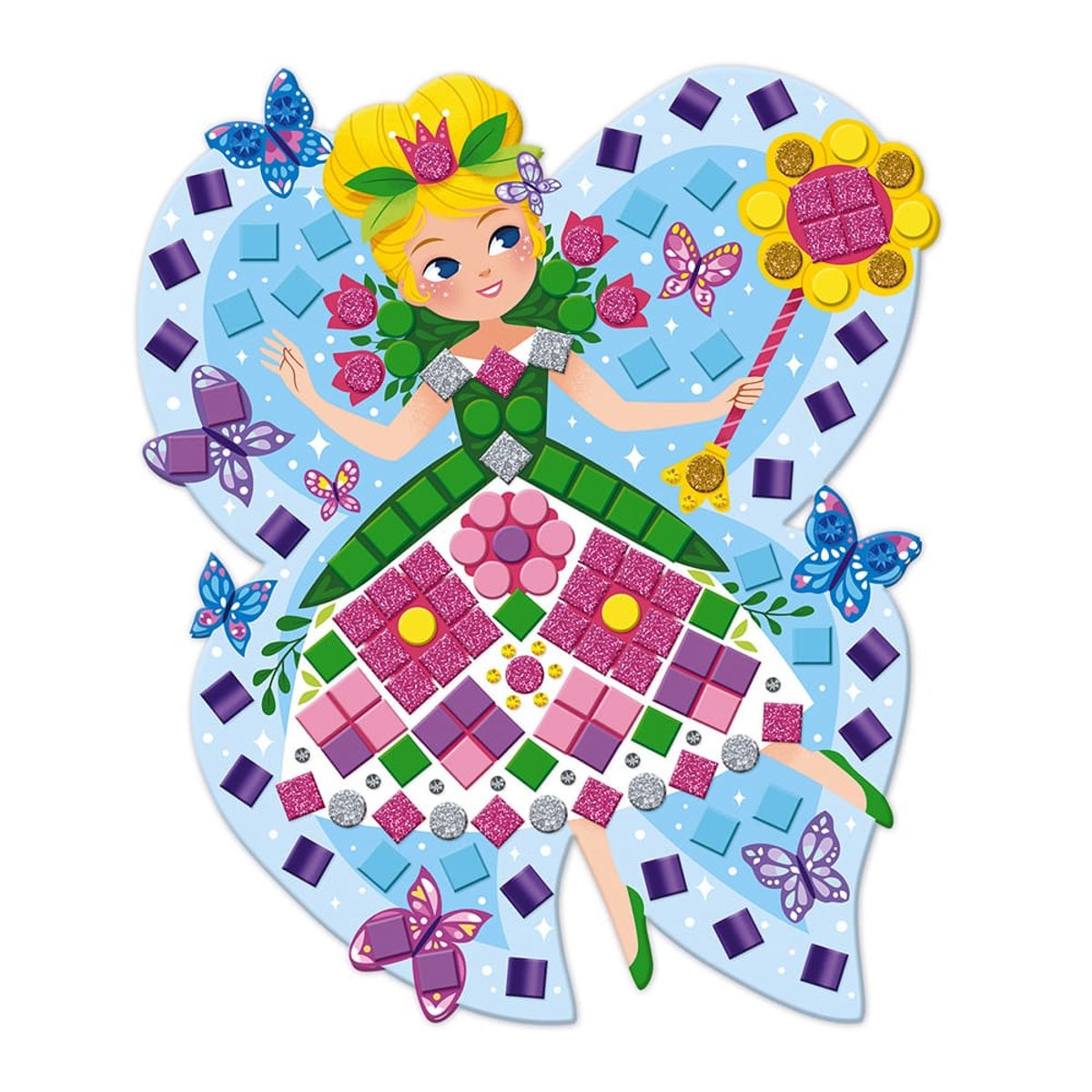 Kit Créatif - Mosaïques Princesses Et Fées bleu, JANOD