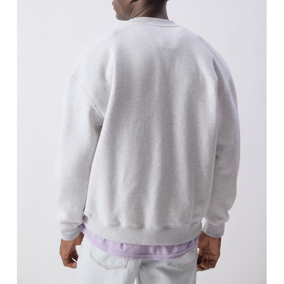 Sweat BAPTOWN gris clair chiné, AMERICAN VINTAGE