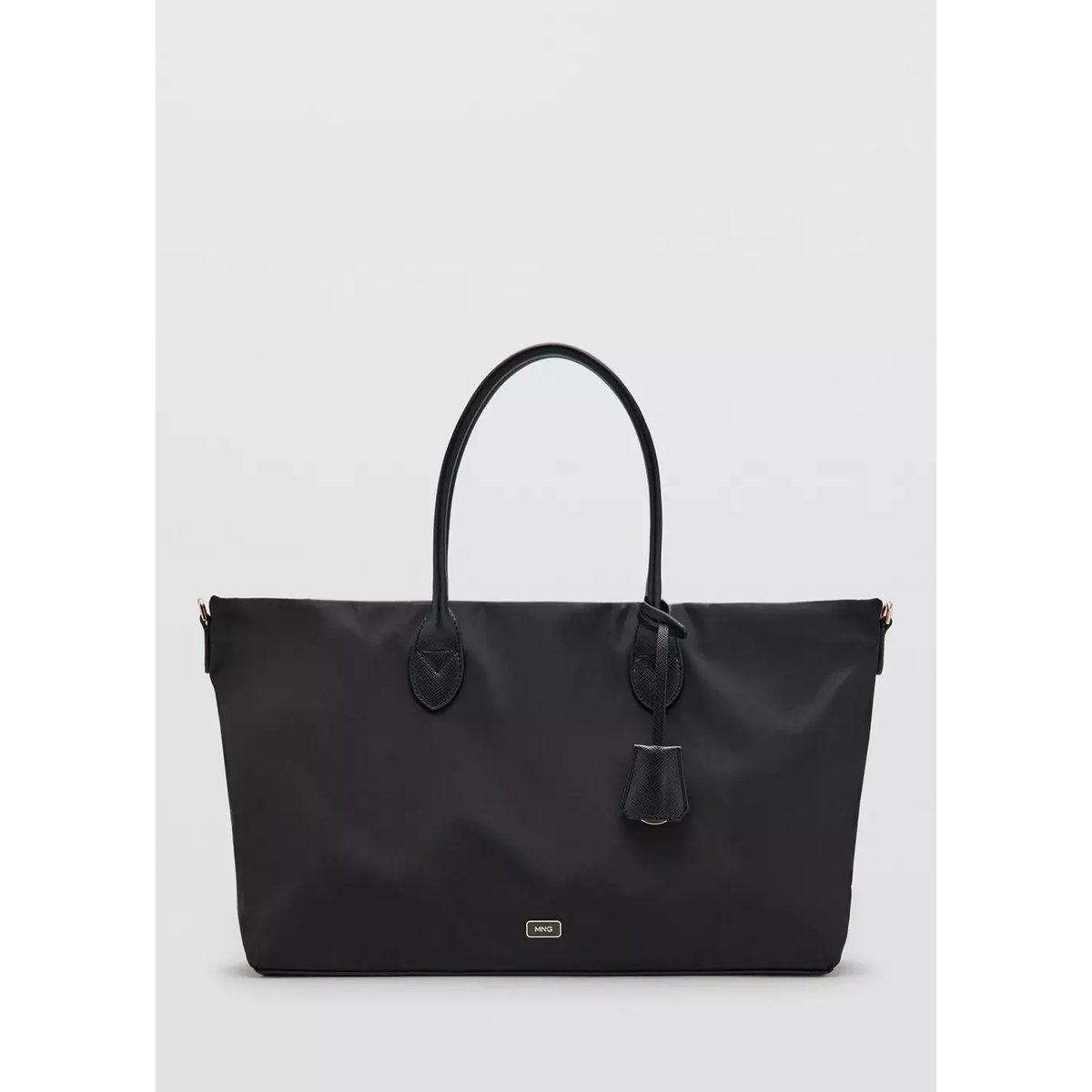 Sac cabas anse double noir, MANGO