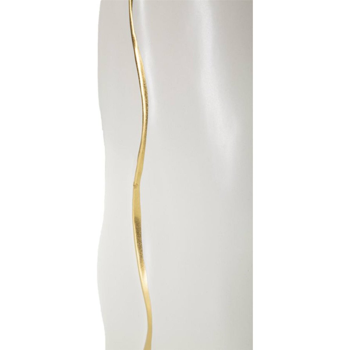 Vase en céramique sinueux GLAM blanc et or, RECOLLECTION