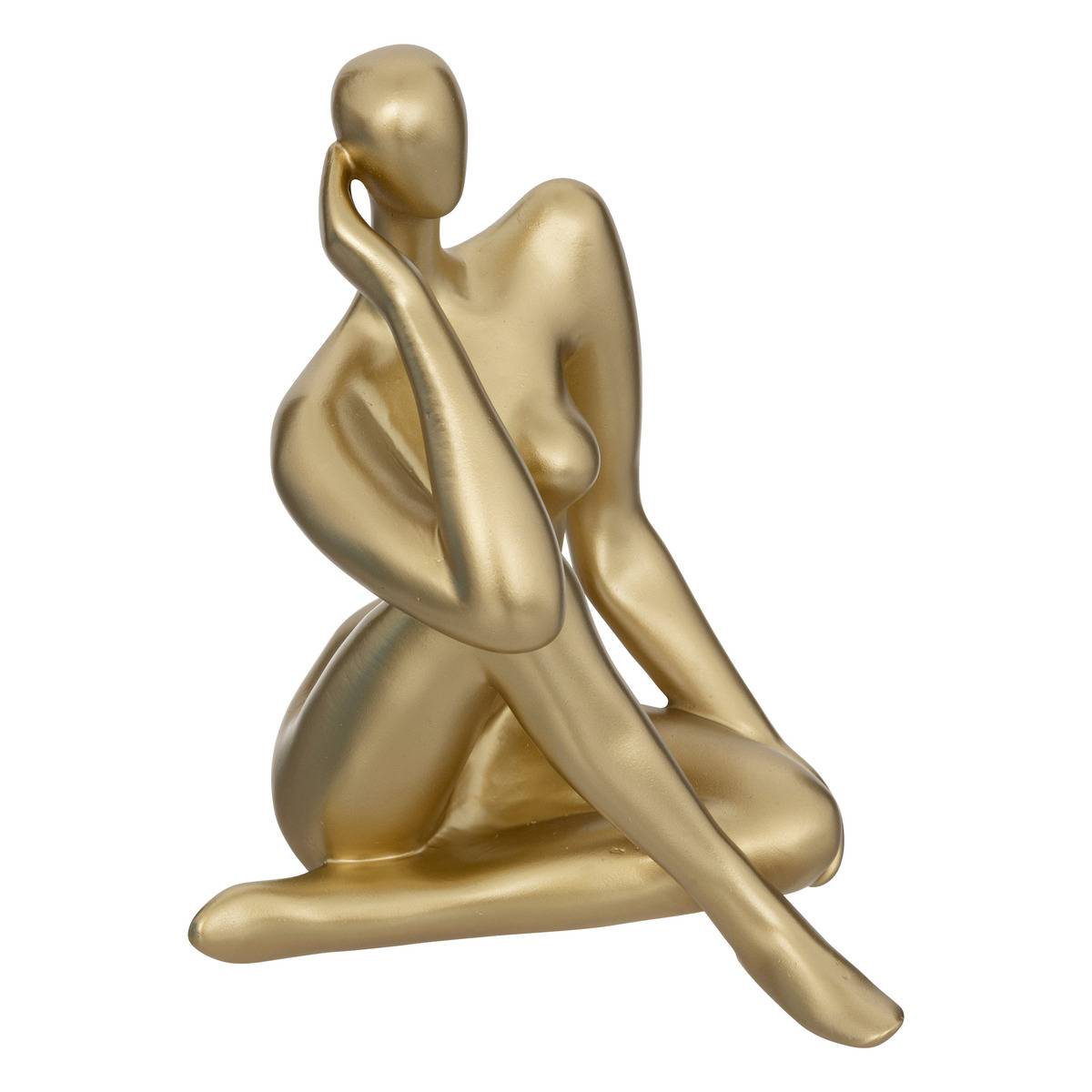 Statuette femme LE COLLECTIONNEUR doré, ATMOSPHERA