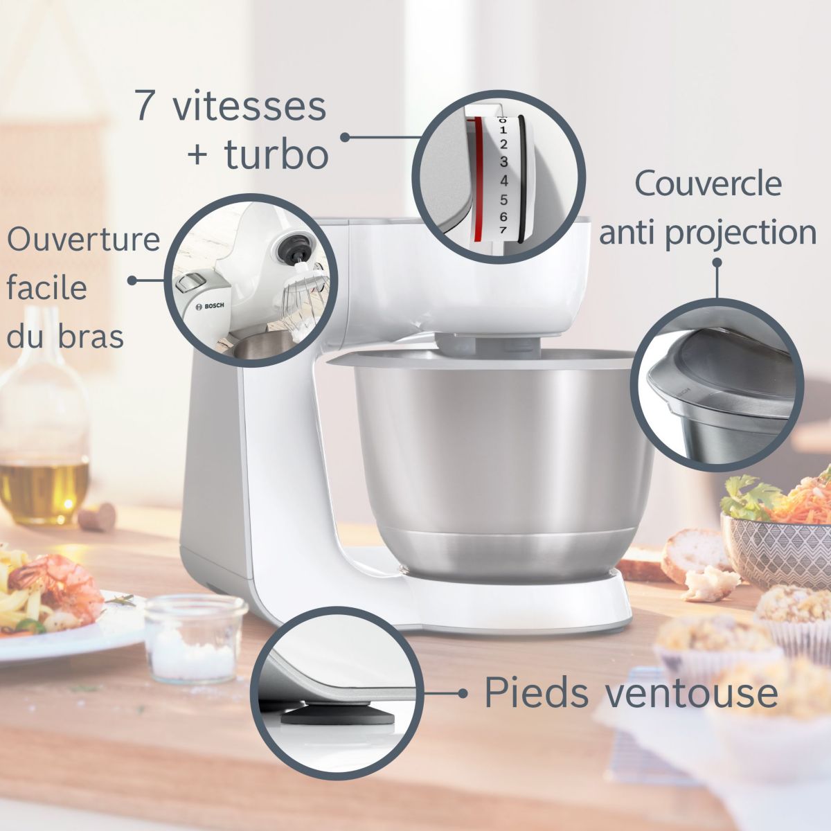 Robot pâtissier Série 4 - Blanc MUM58200E couleur unique, BOSCH