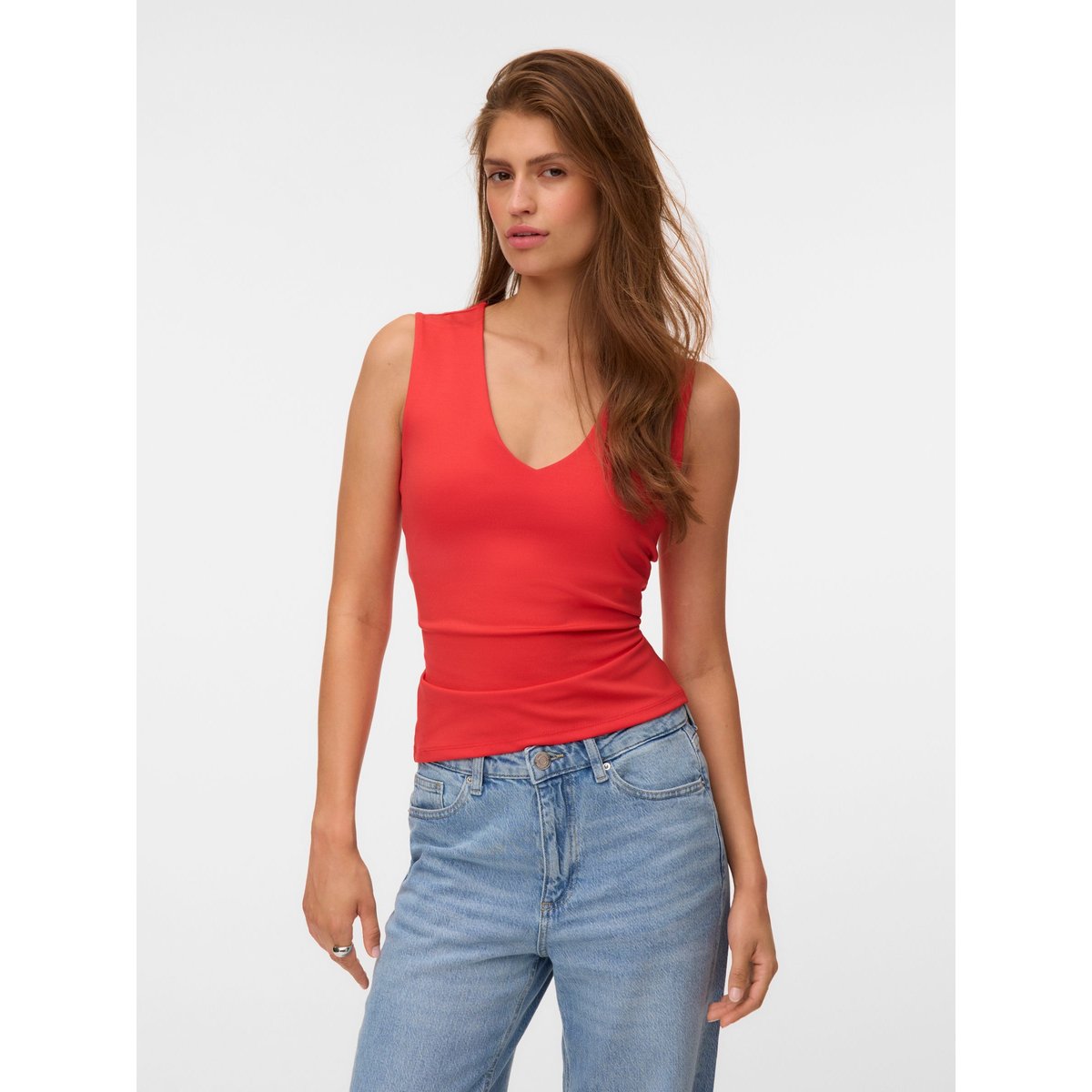 Top high risk red, VERO MODA