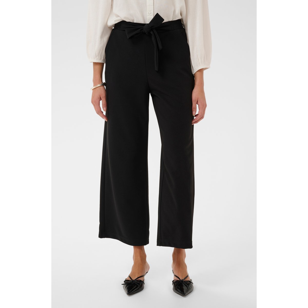 Pantalon casual noir, KAFFE