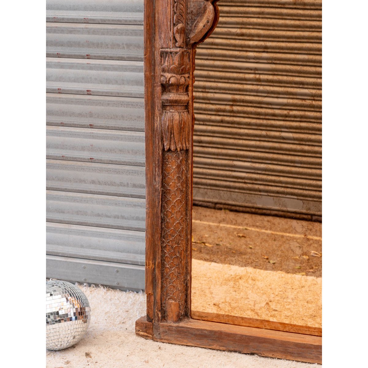 Grand miroir en bois Georges N°1307 - Bon état bois foncé, DEBONGOUT