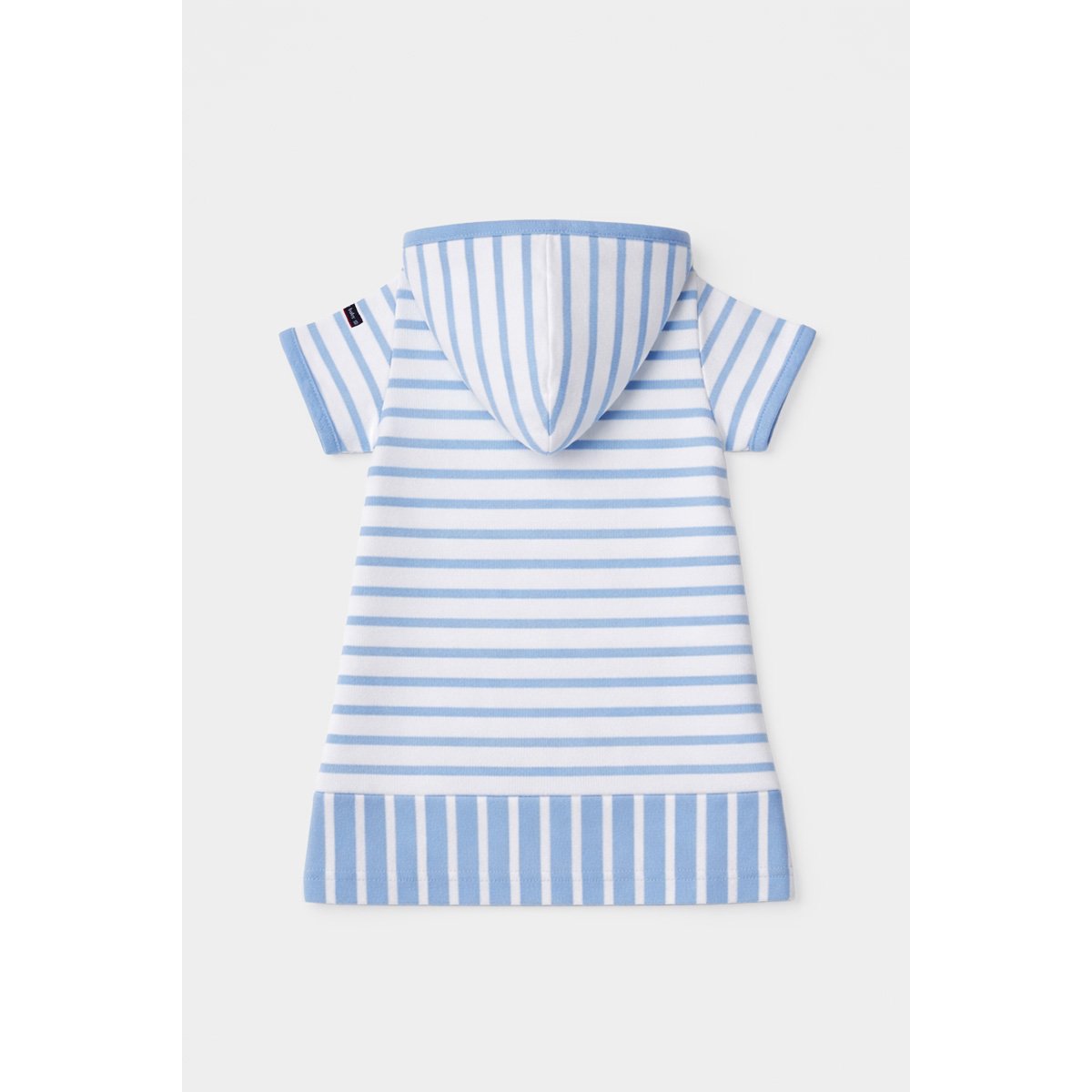 Robe rayée Baby - coton épais blanc/placid blue, ARMOR-LUX