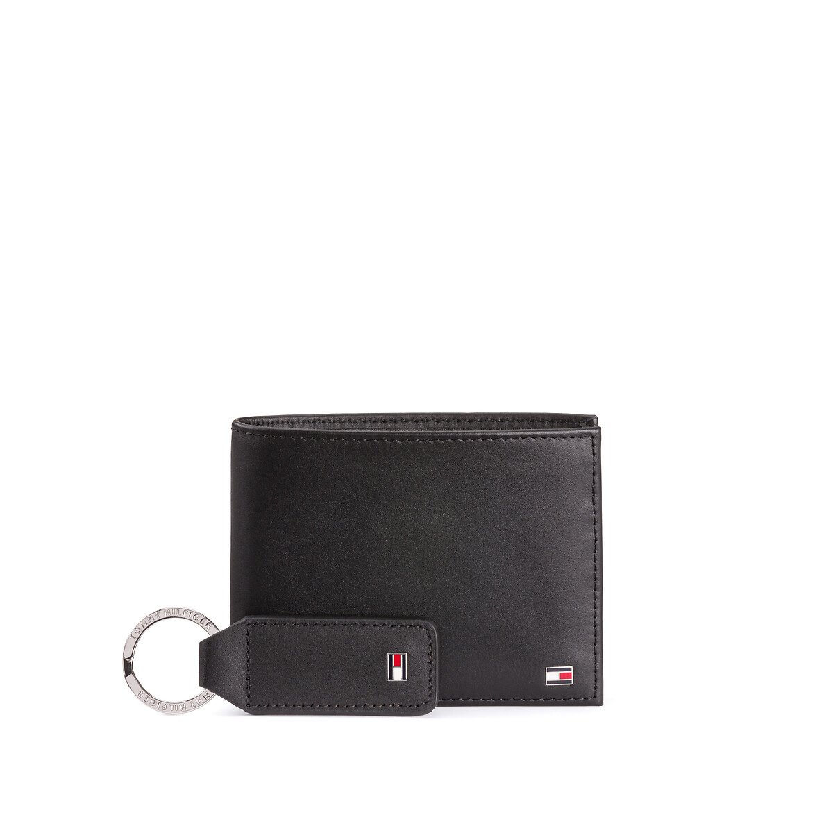 Cofanetto regalo portafoglio e portachiavi nero , TOMMY HILFIGER