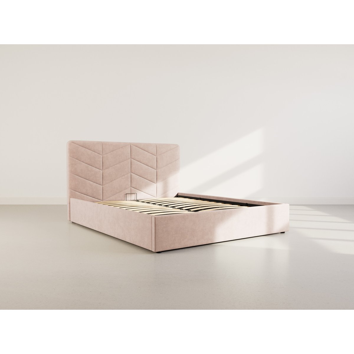 Lit coffre - PEONIS taupe, BEST MOBILIER