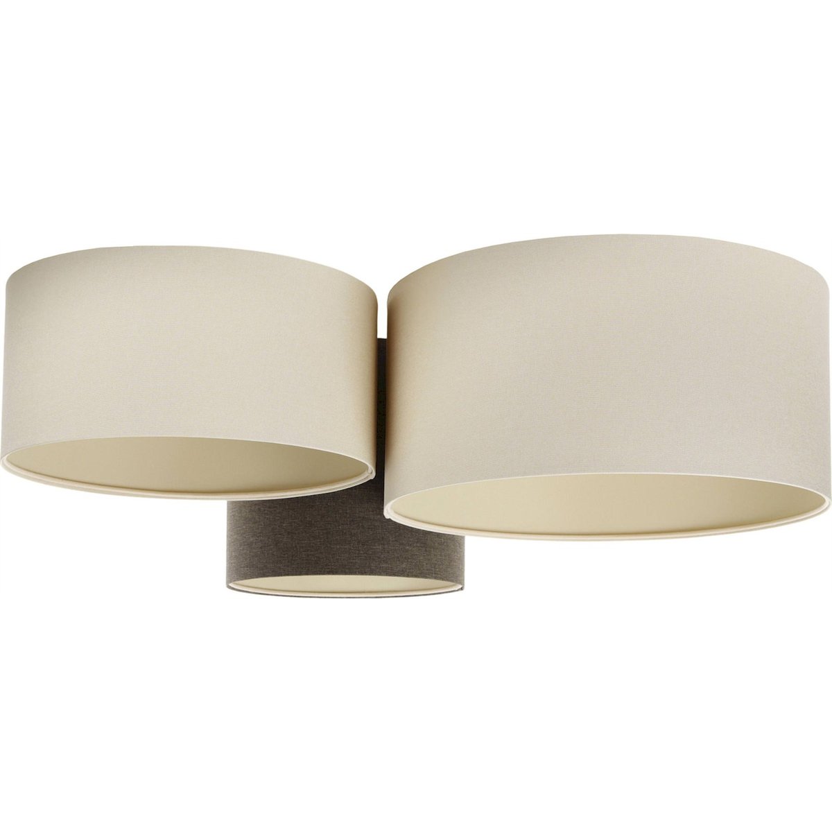 Plafonnier ovale en tissu, BOHO ELEGANT beige sable et crème, BPS KONCEPT