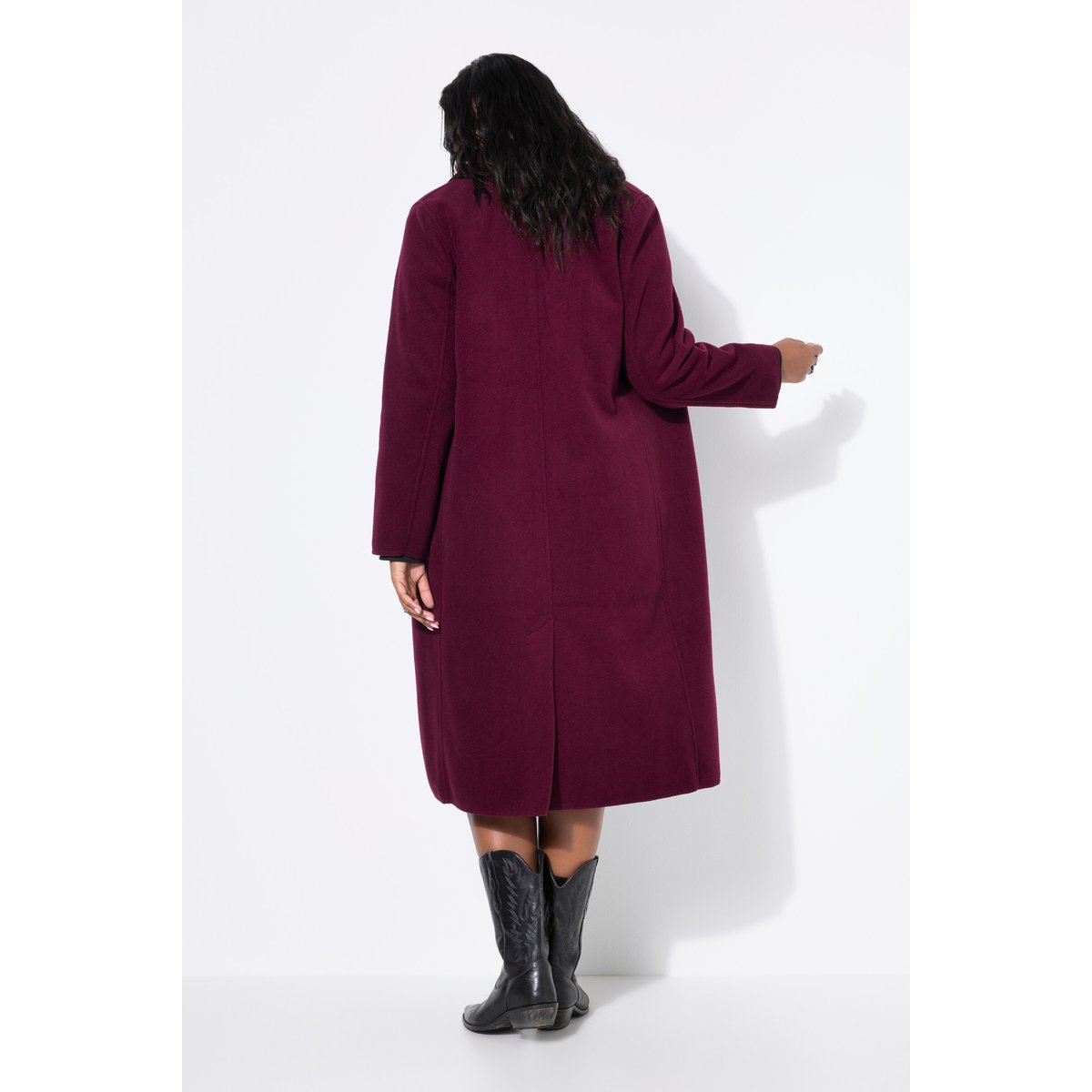 Manteau réversible, col à revers rouge vin, STUDIO UNTOLD