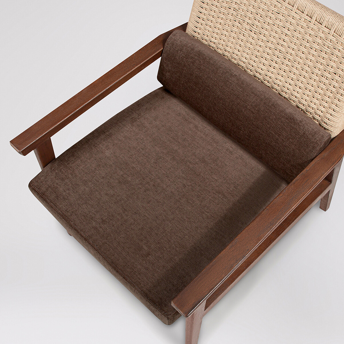 Wadesmill Fabric Armchair dark brown, SWOON