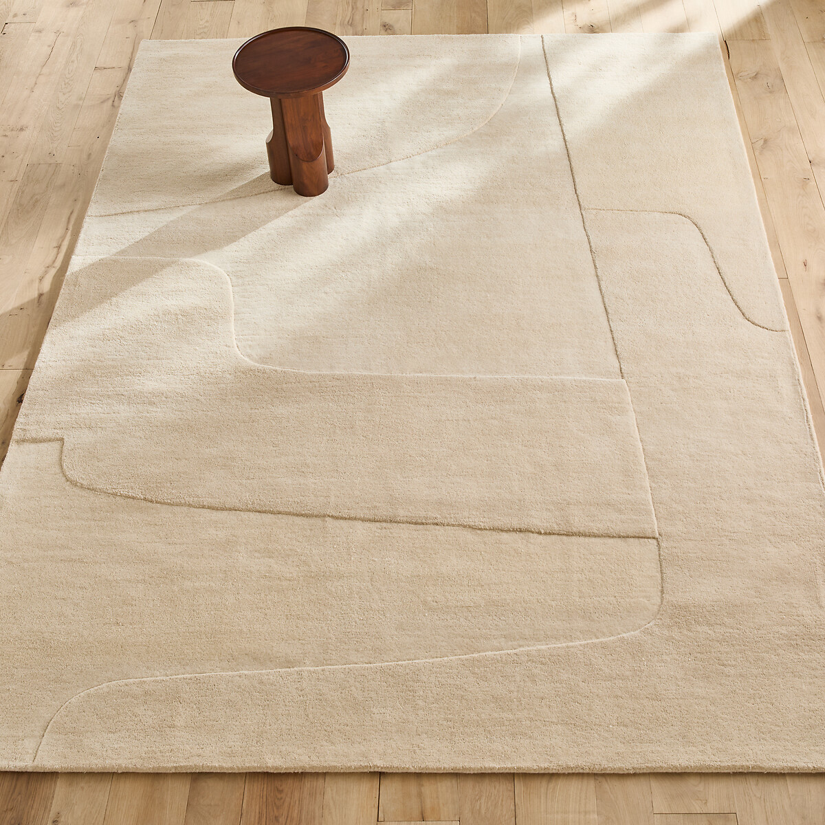 Tapis contemporain laine, tufté main XL, Sahil sable, AM.PM