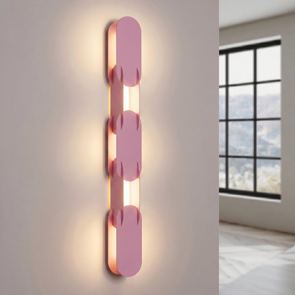 Applique murale Acier Rose LED 1 Chain rose, EDEN