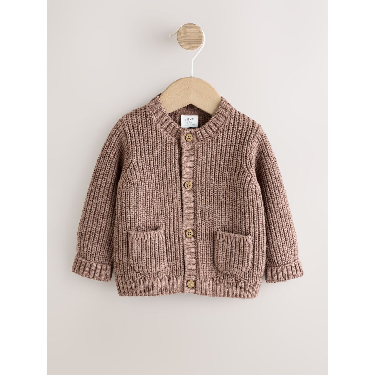 Cardigan brodé bébé ourson brun, NEXT
