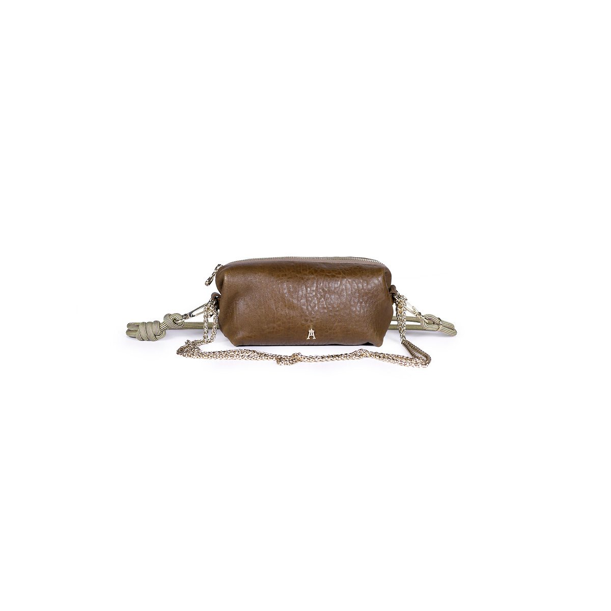 Sac pochette en cuir, NUAGE marron, CRAIE STUDIO