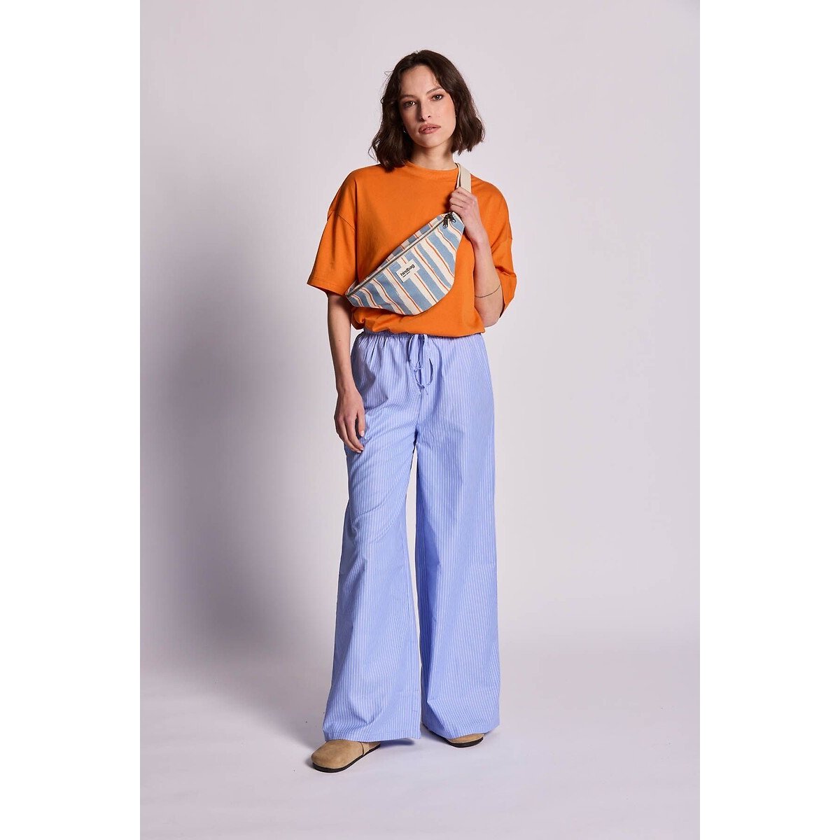 Riñonera a rayas, OLIVIA rayas azul/blanco, HINDBAG