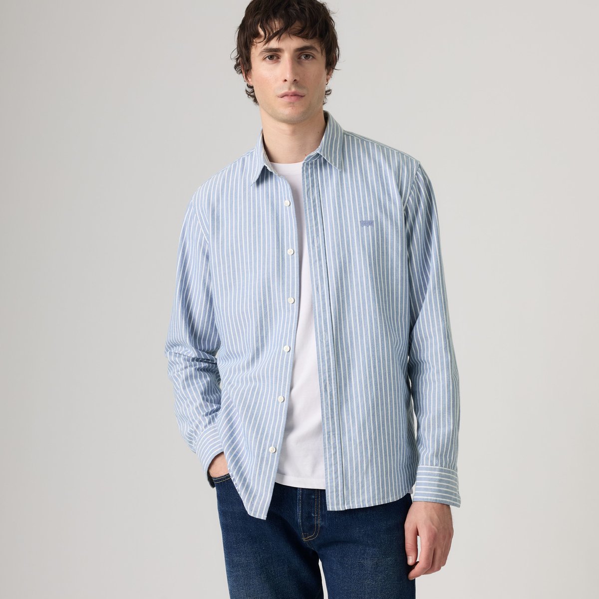 Chemise Battery Housemark Standard bleu - jensen stripe dutch blue, LEVI'S