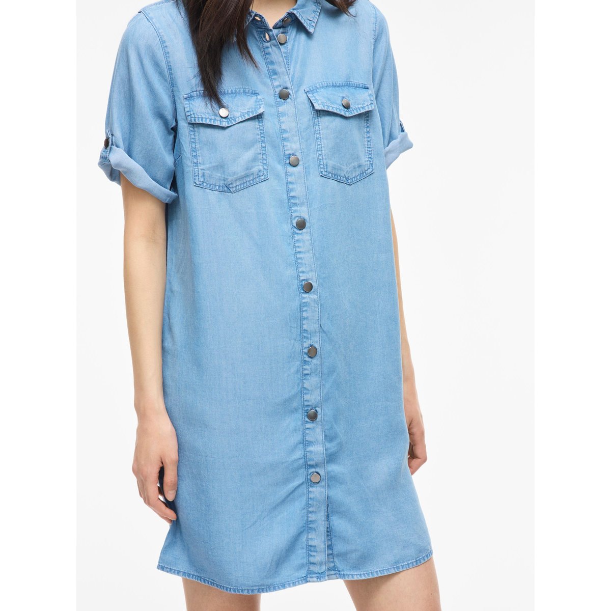 Robe Courte bleu - light blue denim1, VILA