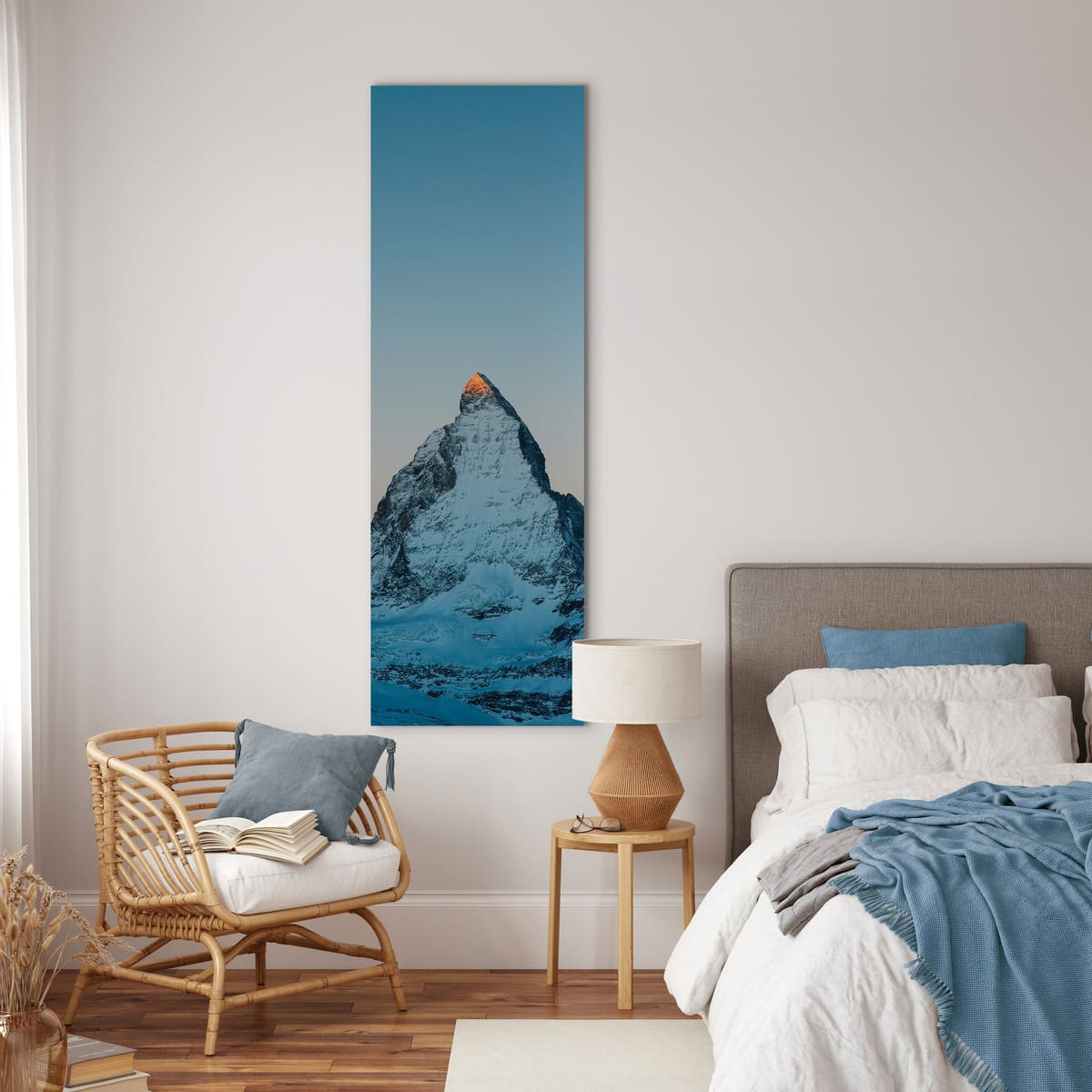 Tableau Mural Sommet Ensoleillé MONTAGNE tableaux sur toile-bleu, CEANOTHE