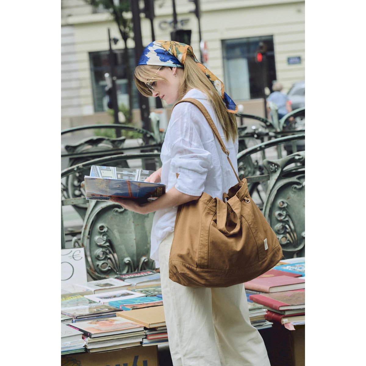 Grand sac cabas MONTMARTRE XL tabac, RIVEDROITE