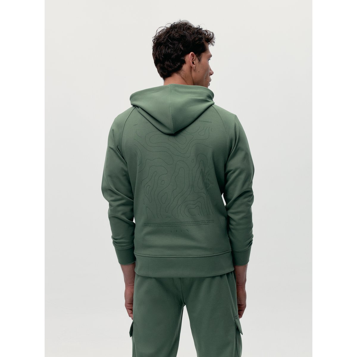 Sweat de sport homme Biafra À capuche avec fermeture éclair vert asperge, BORN