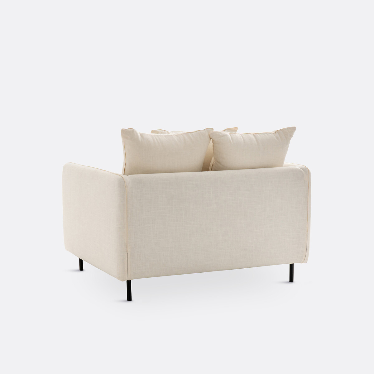 Fauteuil XL lin/viscose, Ivete ivoire, LA REDOUTE INTERIEURS