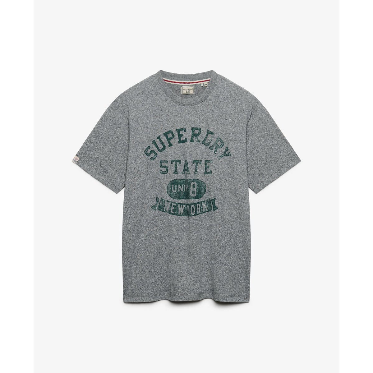 T-shirt Athletic Essentials gris foncé vintage grainé, SUPERDRY