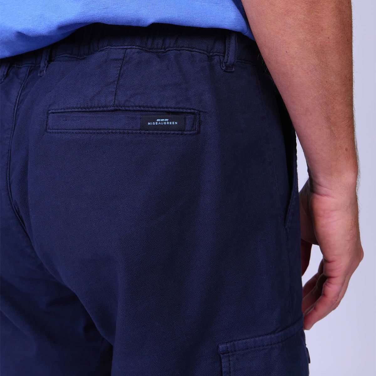 Bermuda cargo bleu indigo, MISE AU GREEN