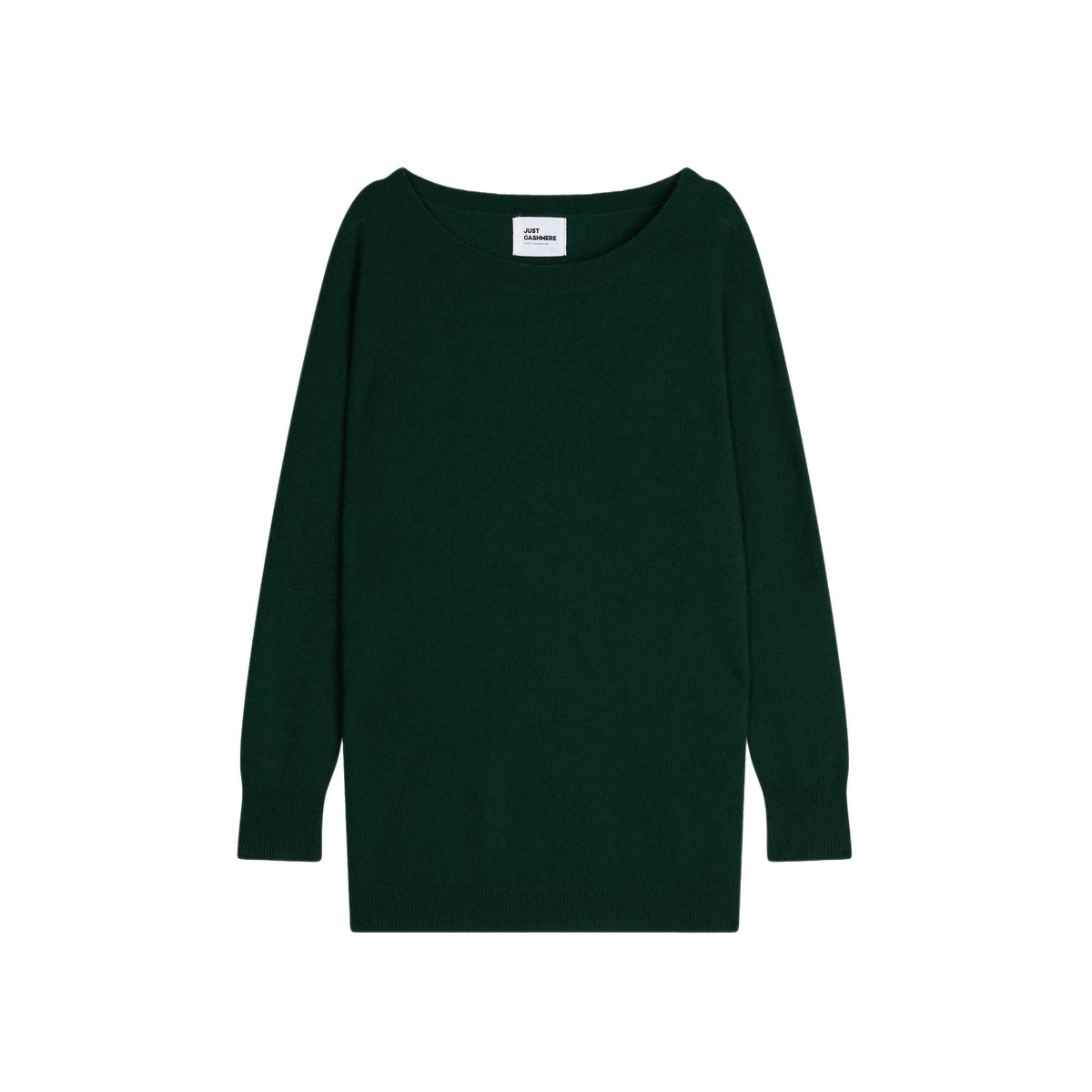 Pull Chauve Souris Cyprès Rebecca vert foncé, JUST CASHMERE