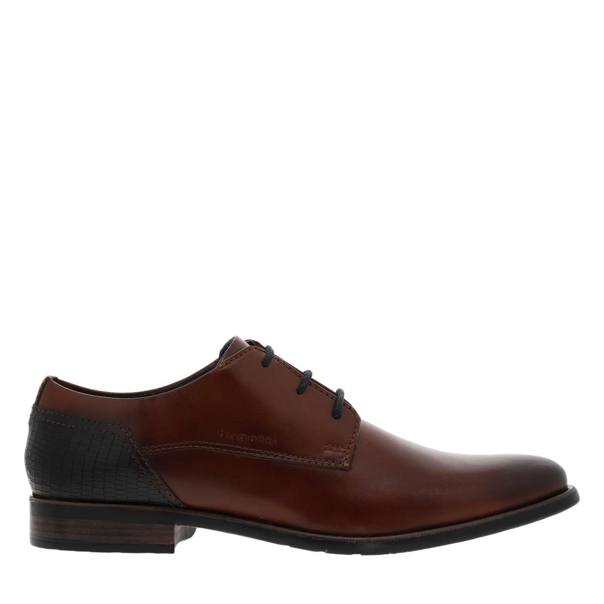 Derbies LICIO ECO cuir talon plat marron, BUGATTI