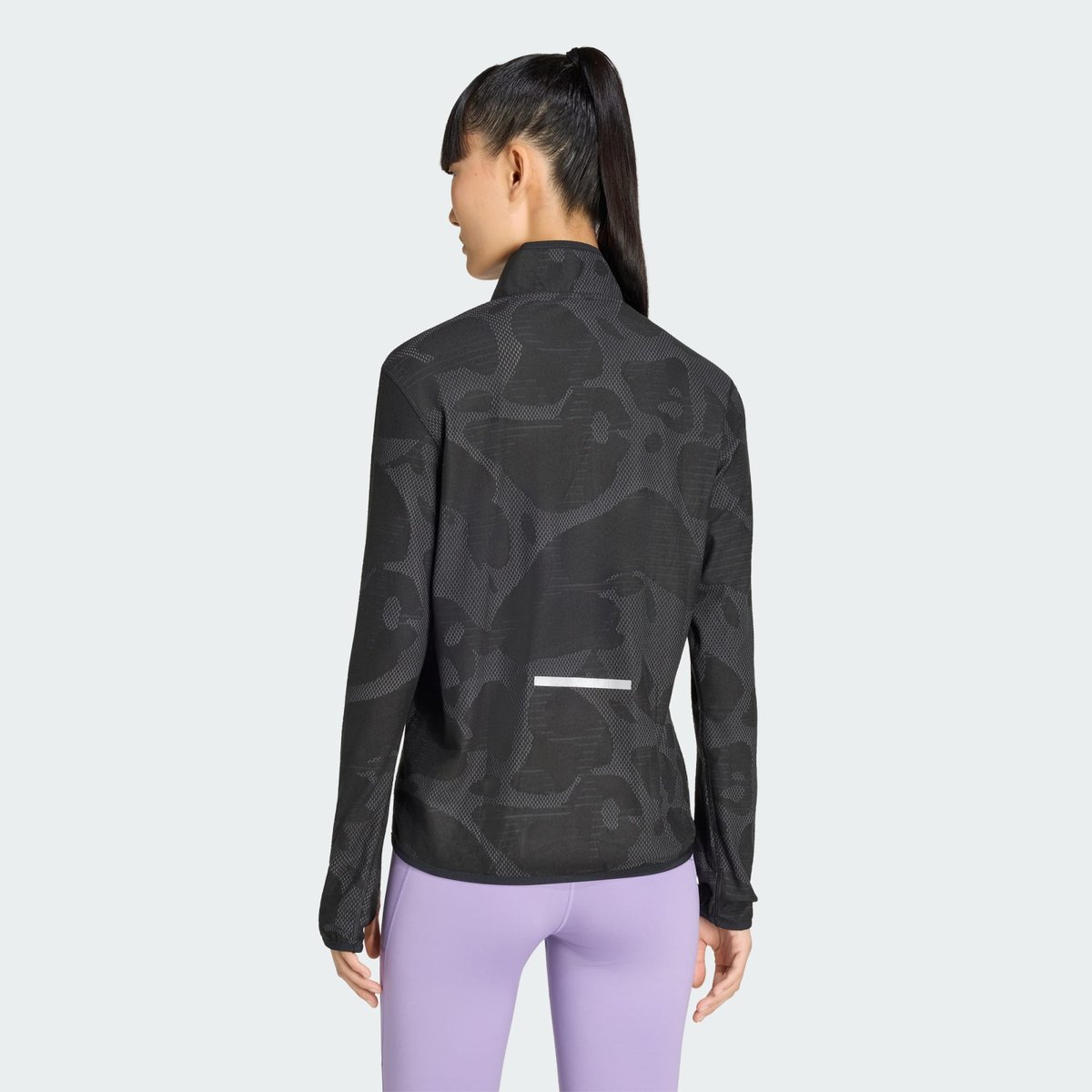 T-Shirt De Running Demi-Zip Adi365 T-Shirt De Running Demi-Zip Adi365 black / grey five, adidas Performance