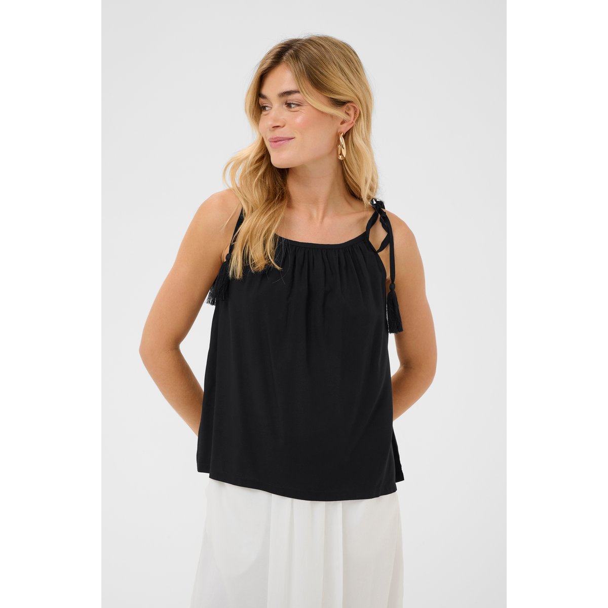 Blouse sans manches noir pitch black, CREAM