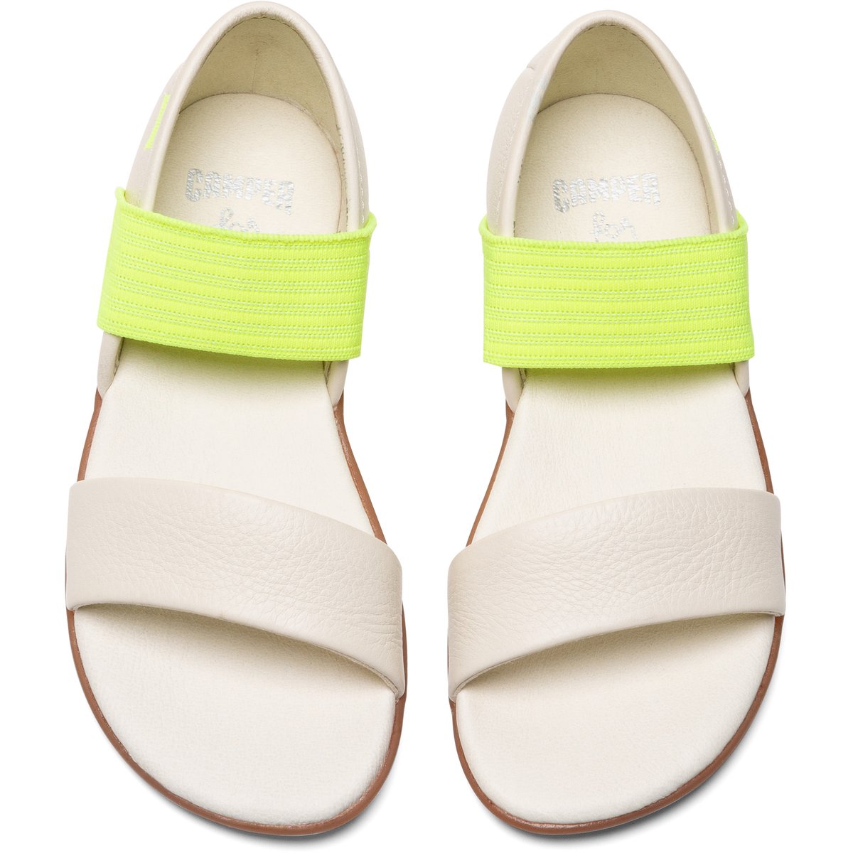 Sandales Élastiques Cuir Right Kids beige, CAMPER