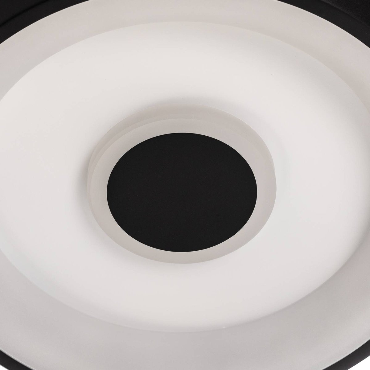Plafonnier connecté LED, Lynden blanc, noir, LINDBY