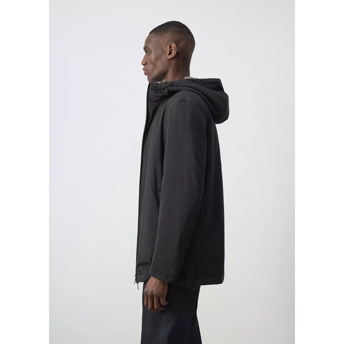 Veste matelassée déperlante et réversible noir, MANGO MAN