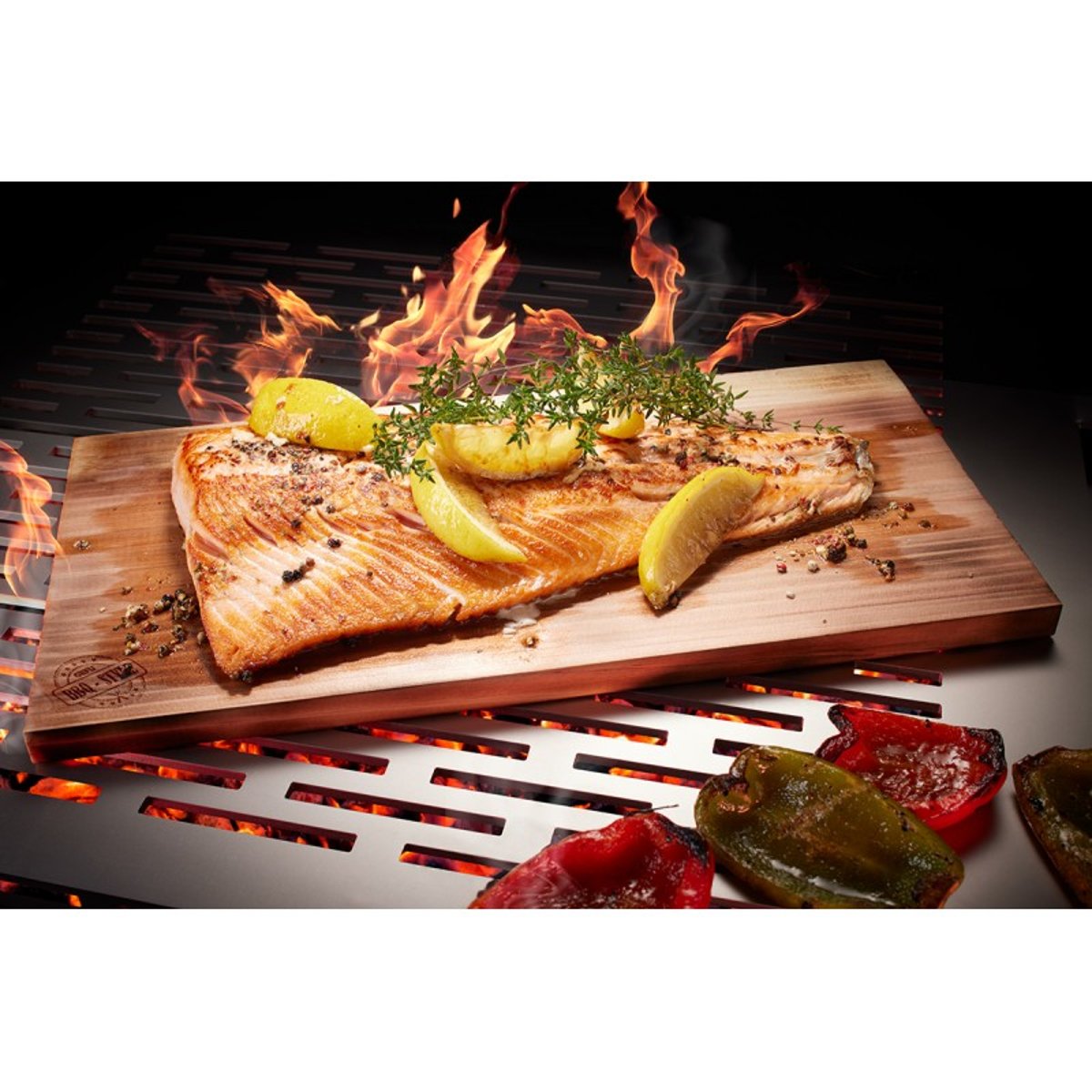 Planches pour barbecue en cèdre BBQ XXL, 2 pièces couleur unique, GEFU