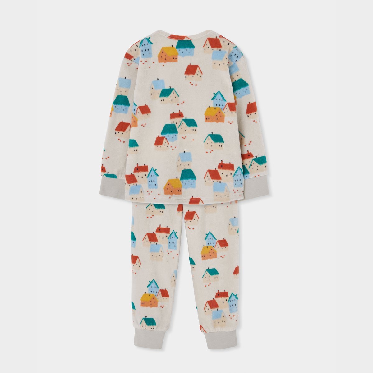 Pyjama molleton fille imprimé maisons multicolore, BOBOLI