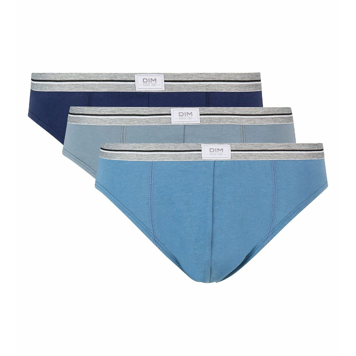 Lot de 3 slips Ultra Resist bleu + gris, DIM