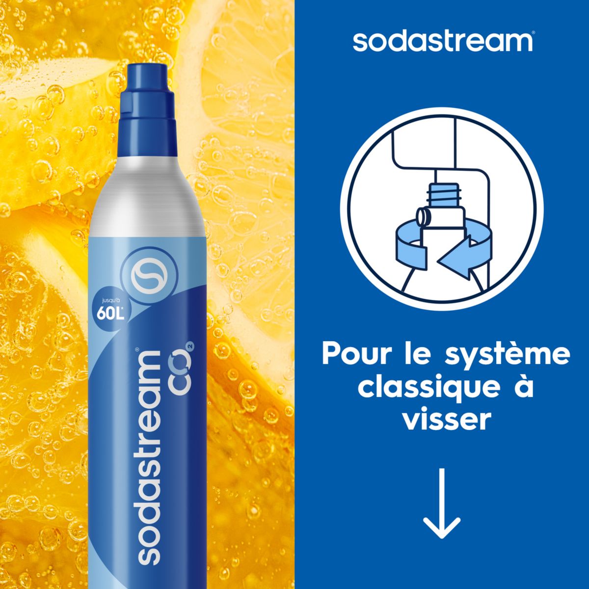 Cylindre à viser pour machine à Soda multicolore, SODASTREAM