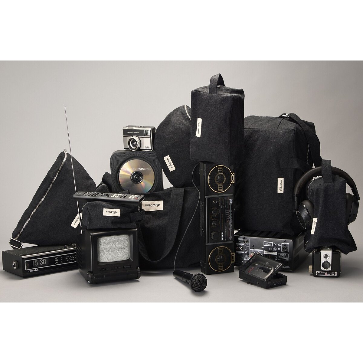 Gürteltasche mit Reissverschluss CUSTINE - THE WAIST BAG schwarz, RIVEDROITE