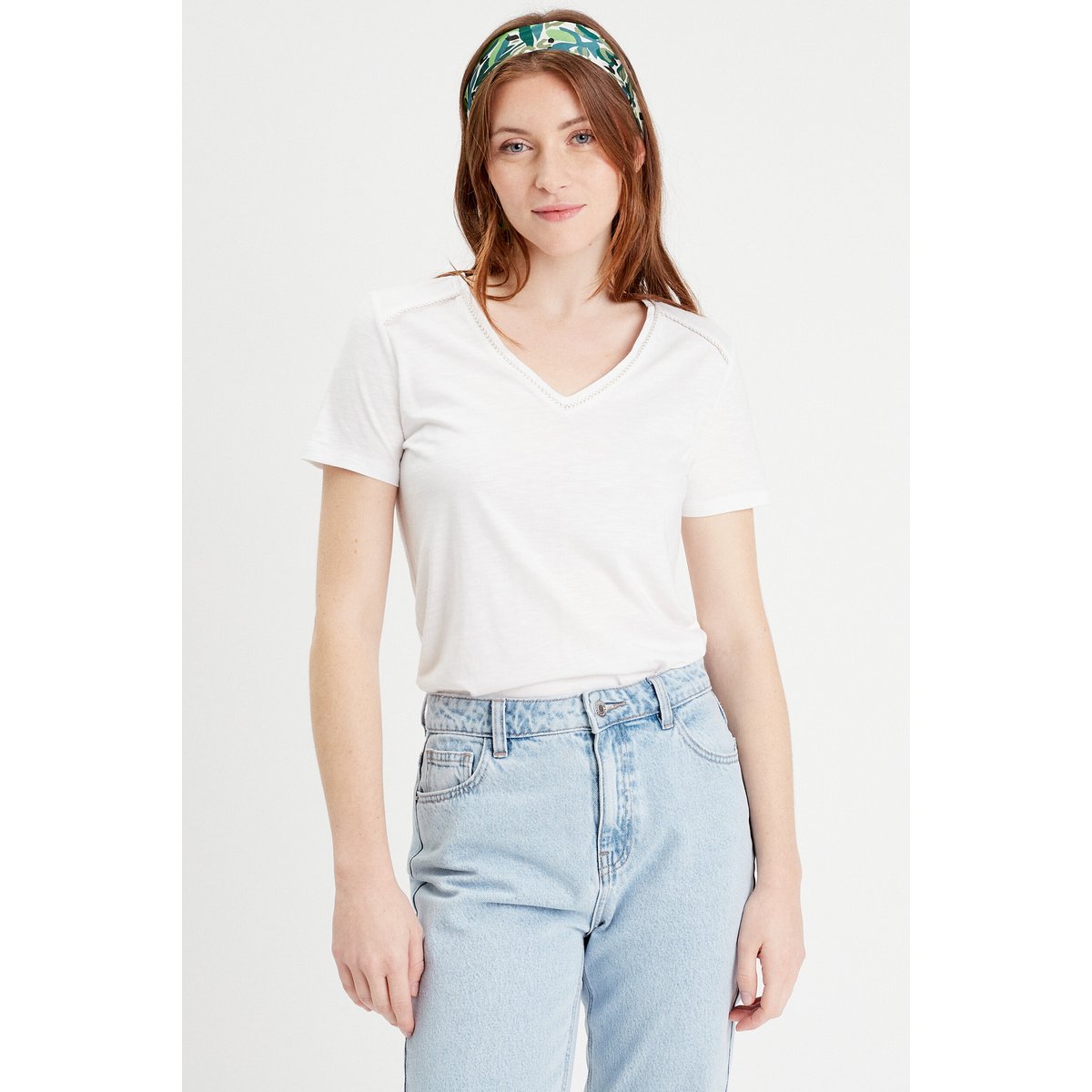 T-shirt manches courtes blanc, CACHE CACHE