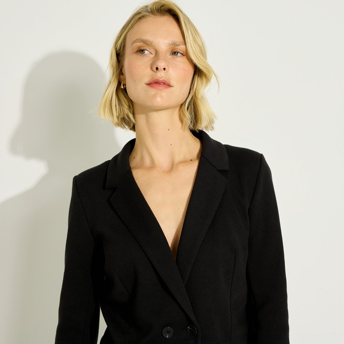 Boléro en maille col tailleur noir, GRAIN DE MALICE