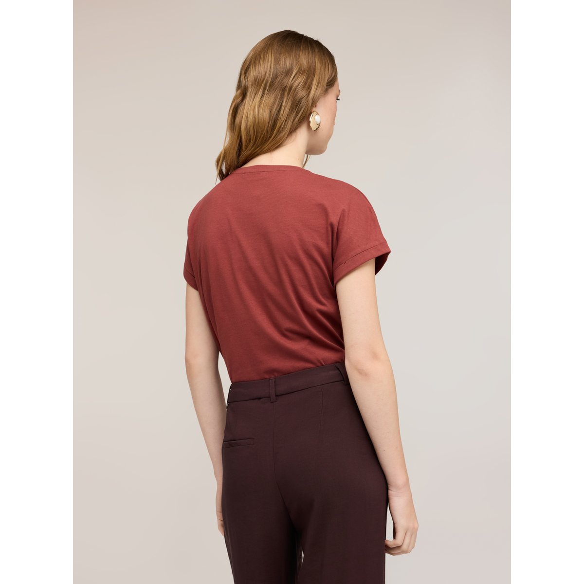 T-shirt avec applications de strass rouge, MOTIVI
