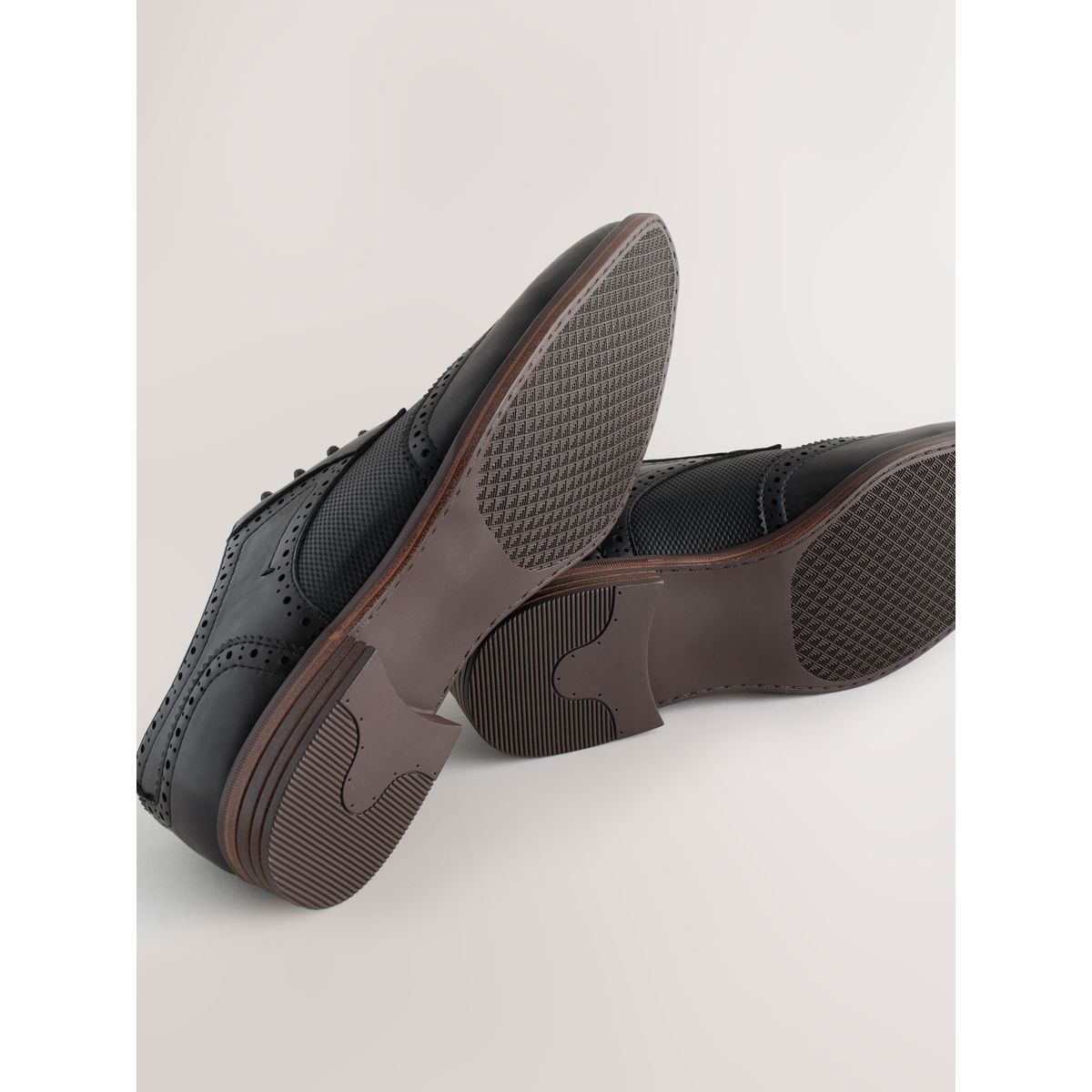 Chaussures richelieu à bout golf noir, NEXT