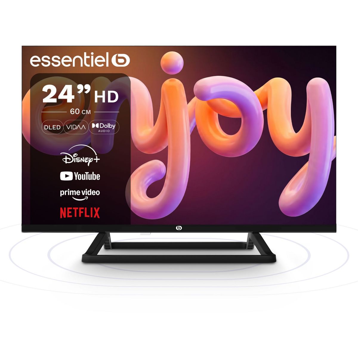 TV LED 24DLED544 24" (60 cm) - Smart TV VIDAA couleur unique, ESSENTIEL B